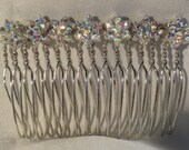 Cherry Starflower Hair comb accessory, special occasion, bridal, party hair comb silver accessory