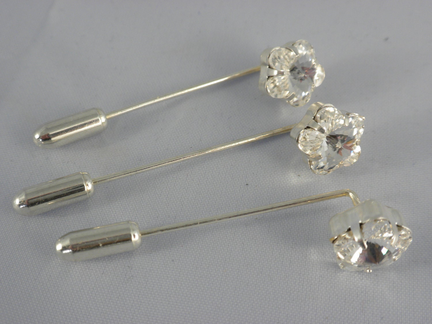 Men's cravat tie pins for weddings, special occasion with Swarovski Elements