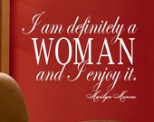 Marilyn Monroe definitely a woman-Vinyl Lettering wall words quotes graphics decals Art Home decor itswritteninvinyl