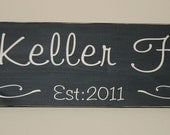 Hand painted Personalized Family Established Wood Sign- Vinyl Lettering wall words graphics Home decor itswritteninvinyl