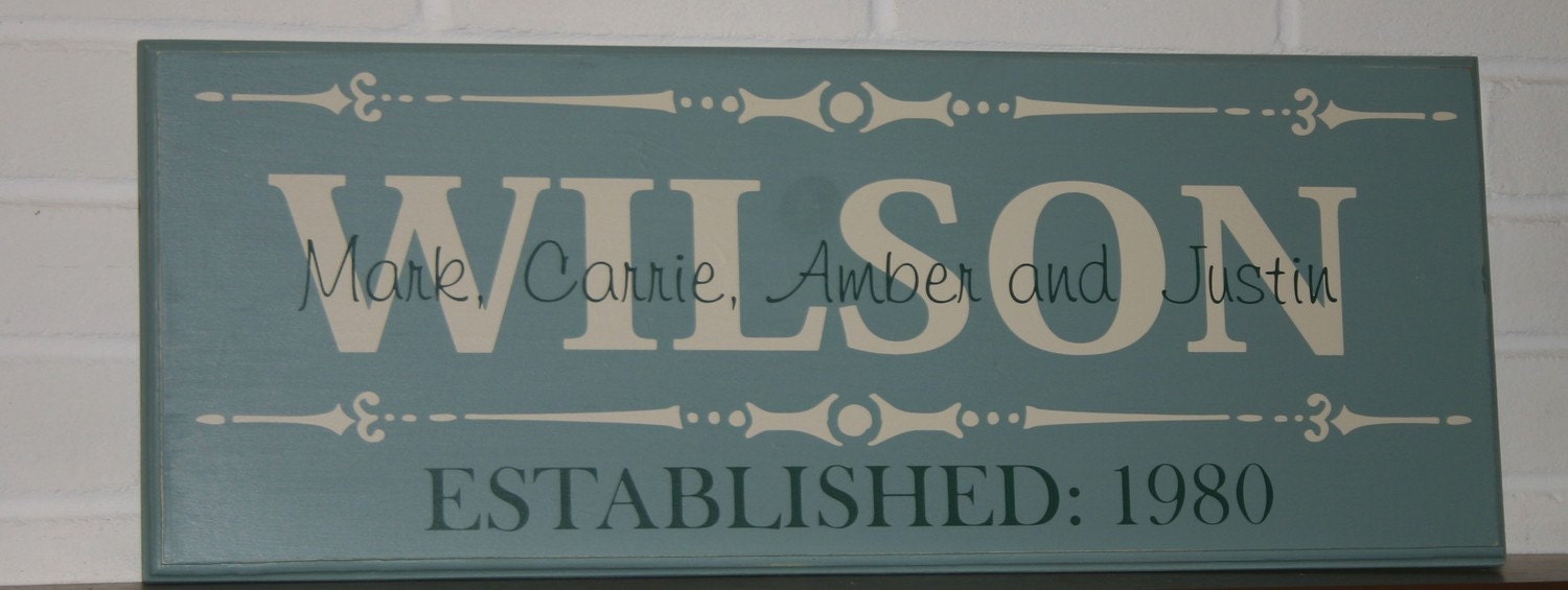 Family Last Name Custom Personalized Wood Sign- Vinyl Lettering wall words graphics Home decor itswritteninvinyl