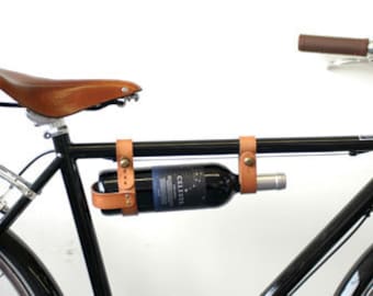 Bicycle Wine Rack - Leather, Tan, Multi-Size