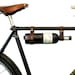 Bicycle Wine Rack, Leather  - Brown 1" frame