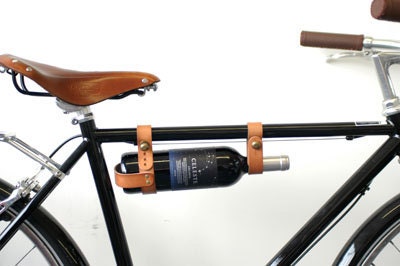 Bicycle Wine Rack - Leather, Tan, Multi-Size