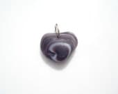 Sea Glass multi heart pendant , purple heart, two sided - E0727 - from Seaham, UK