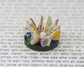 FREE SHIPPING: Origami paper flower, attached to a magnet base