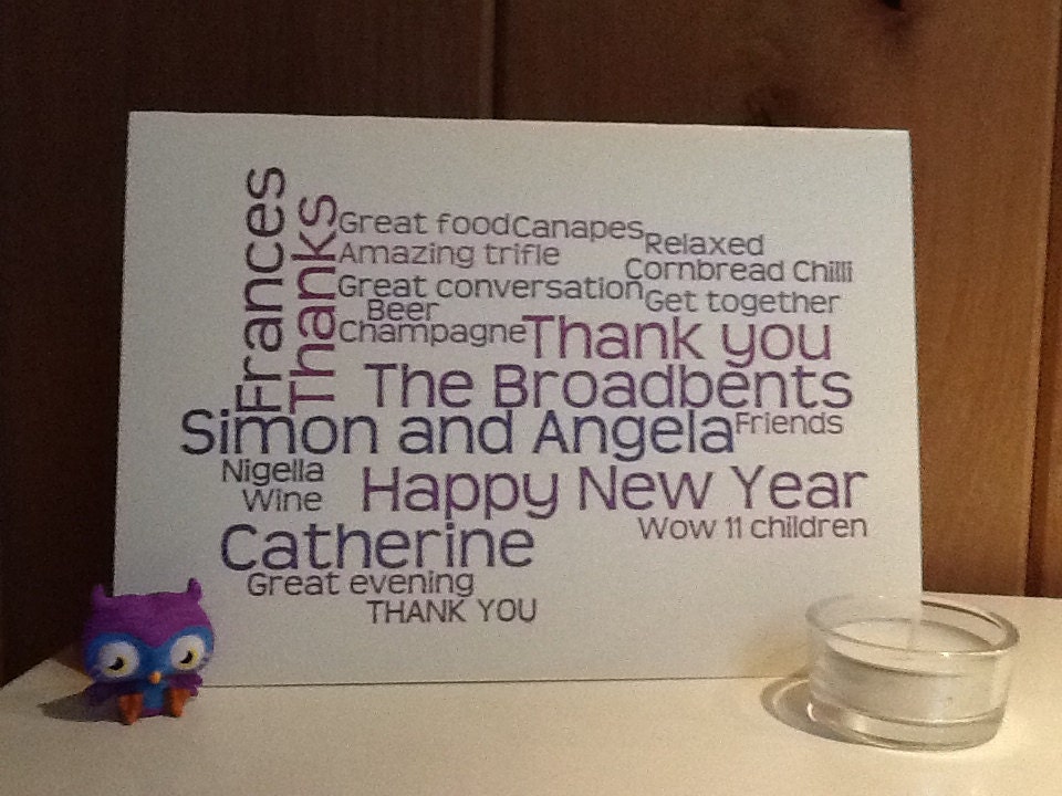 Personalized thank you card or keepsake for Mother's Day
