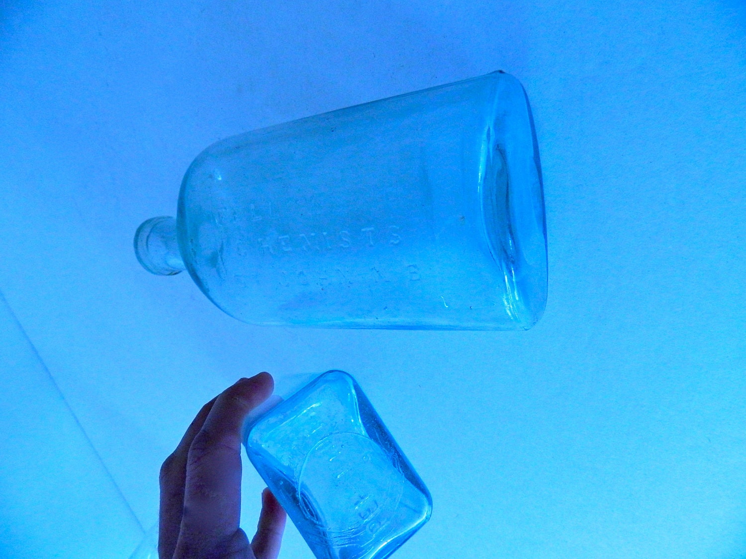vintage bottles antique apothecary beakers 1880s 1940s