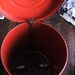 Cherry Flip Top Trash Can