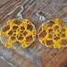 Delicate Lacy Earrings - Curry Mustard - MADE TO ORDER