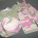 3 pc. Pink and Green Camo Overall Set