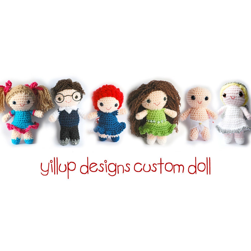 CUSTOM crocheted amigurumi stuffed doll toy