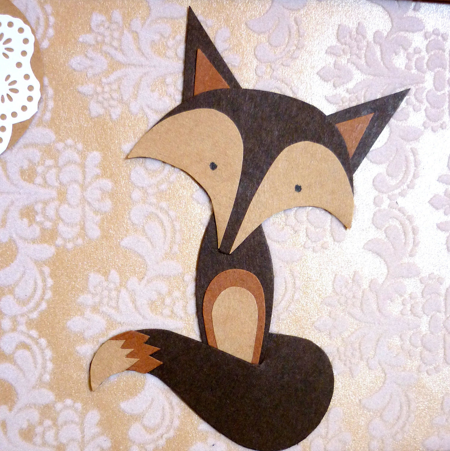 Fox Paper Art Collage