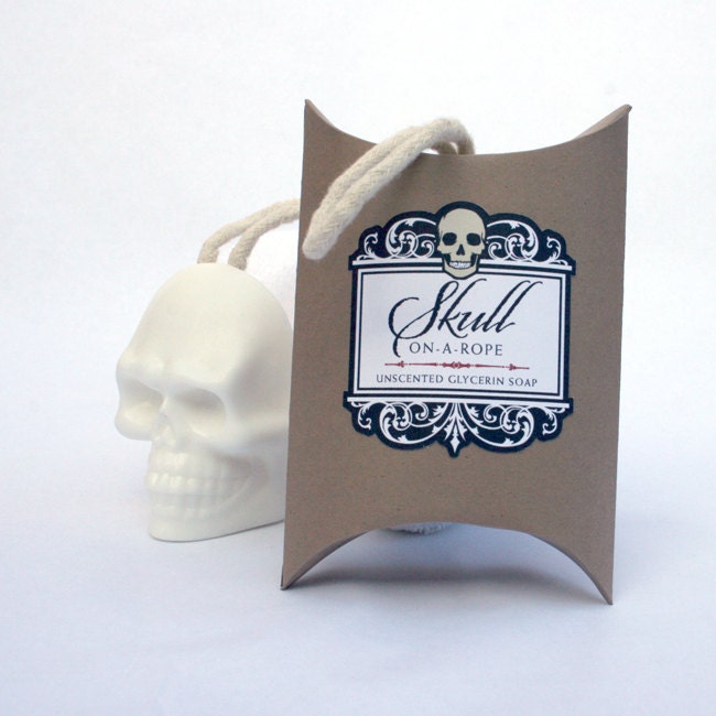 Skull-On-A-Rope - Kraft Box Soap On A Rope Skull