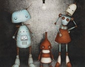 The Robotssons - Illustration print (size 5" x 7")