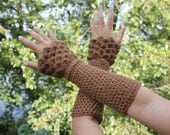 Crochet PATTERN Crocodile Stitch Wristwarmers - Permission to Sell Finished Items