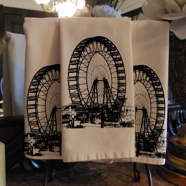 Ferris Wheel Amusement Park Ride Rides Entertainment Fair Digital Image Download Transfer To Pillows Tote Tea Towels Burlap No. 2325