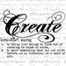 Digital Download Burlap Digital Collage Sheet Iron On Definition CREATE Text Typography Words Fabric Transfer Pillows Totes Tea Towels 2291