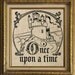 Once Upon a Time Words Castle Text Word Calligraphy Digital Image Download Transfer To Pillows Tote Tea Towels Burlap No.2608