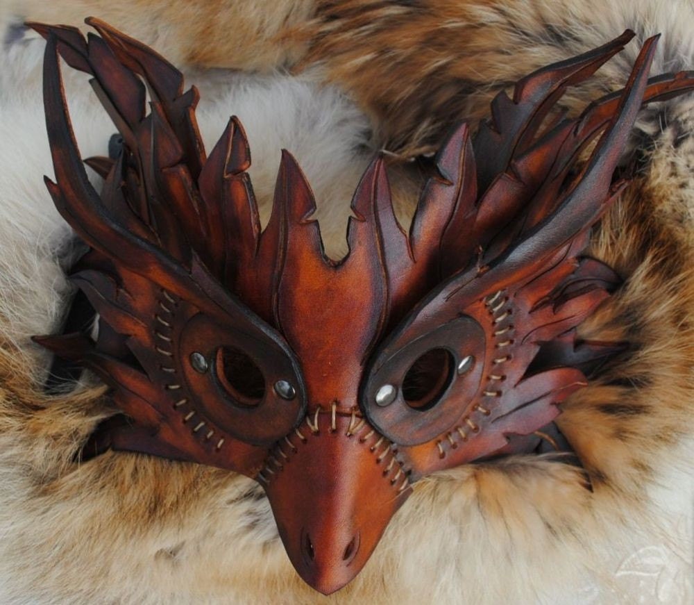 Spliced Owl Leather Mask
