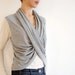 Womens Versatile and Convertible Wrap Top Shrug in Grey