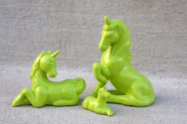 lime green unicorns