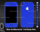 iPhone 4S AntiBacterial Blue Full Body Skin Kit