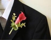 Pink Calla Lily Boutonniere
