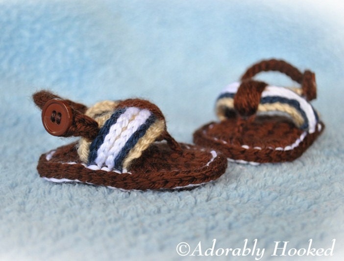 Crochet Baby Sandals, Baby Flip Flops, Crochet Baby Shoes, MADE TO ORDER, Sizes 0-6 Months and 6-12 Months