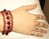 Crochet beaded bracelet/cuff