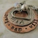 Personalized Rustic Hand Stamped Copper and Sterling Silver Family Style Mommy Necklace