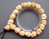 11mm Ox Bone Skull Beads Tibet Buddhist Prayer Mala Bracelet  T2606