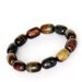 Multi-Color Barrel Tiger Eye Gem Beads Bracelet T2793
