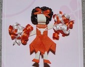 UT University of Texas Longhorns Custom CHEERLEADER Hair Clip Bows