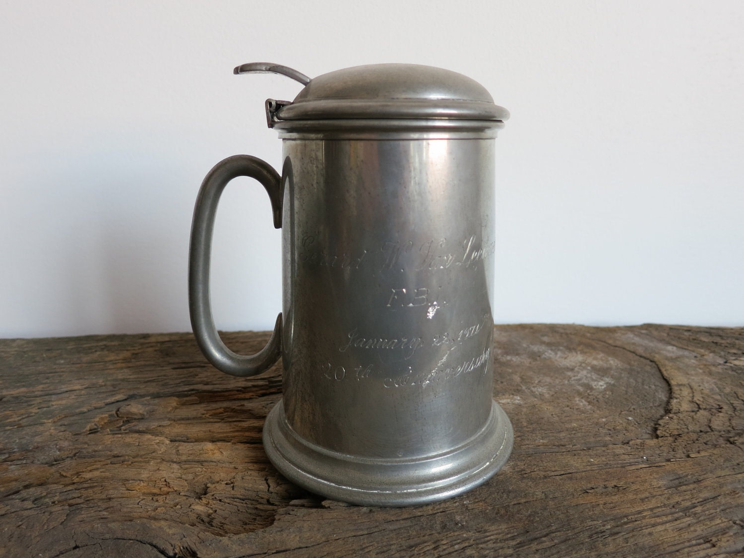 Vintage FBI 20th Anniversary Beer Mug