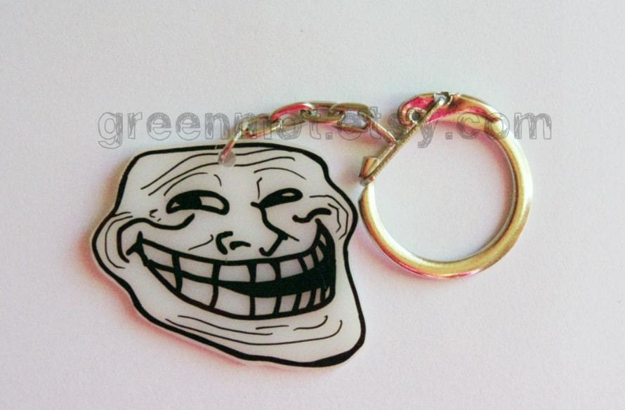Troll Face Key Ring