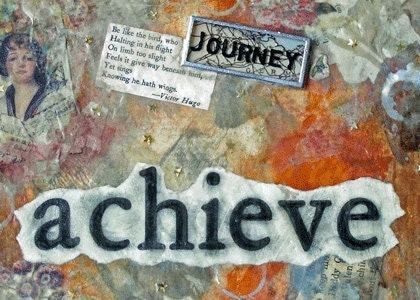ACHIEVE  - ACEO / ATC Print - Dream, Believe, Achieve Series