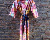 Tunic Dress/ Floral Mod Style Dress/ Boatneck Tunic / Womens Tunic/Recycled Materials