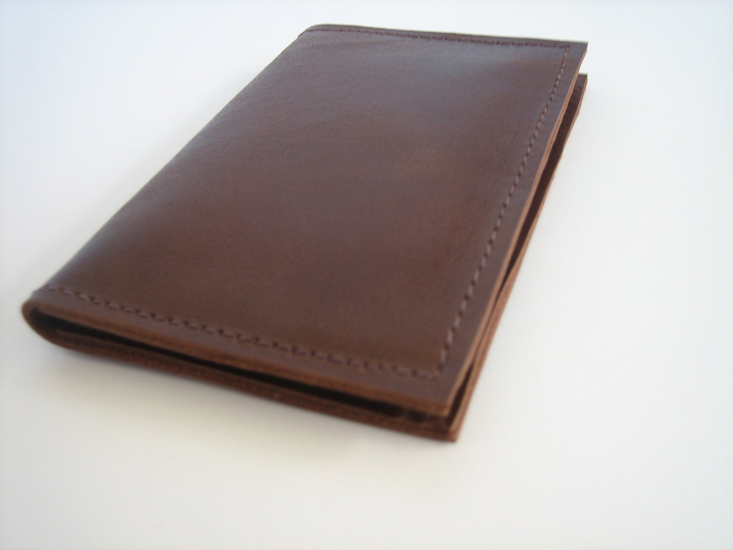 Brown Leather Bi-fold Wallet