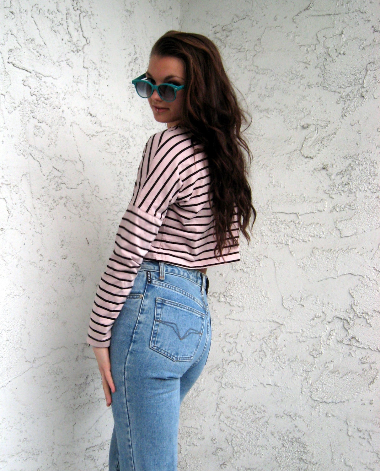 Early 90s VERSACE Tapered High Waist Jeans, 28x27