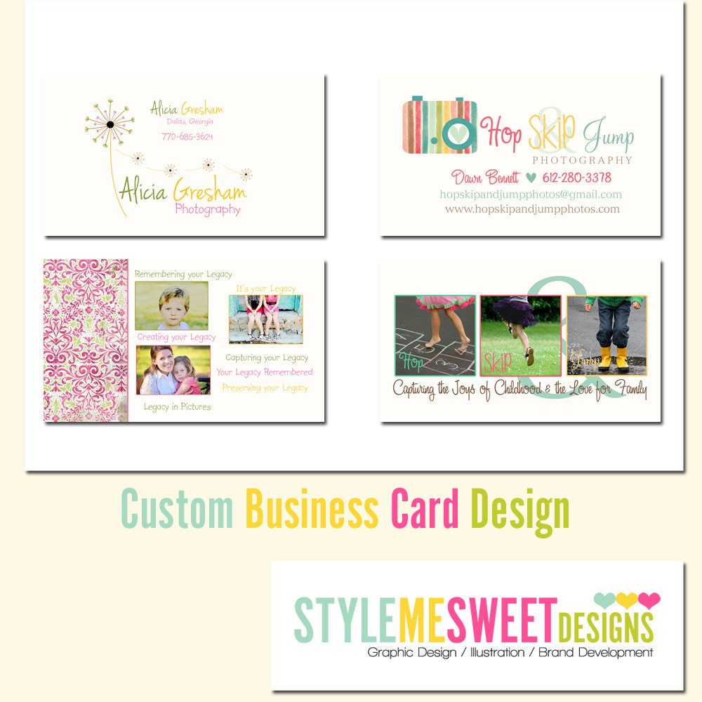 Professional Custom Business Card Design Made to Match your Premade or Custom Logo Design - One or Two Sides