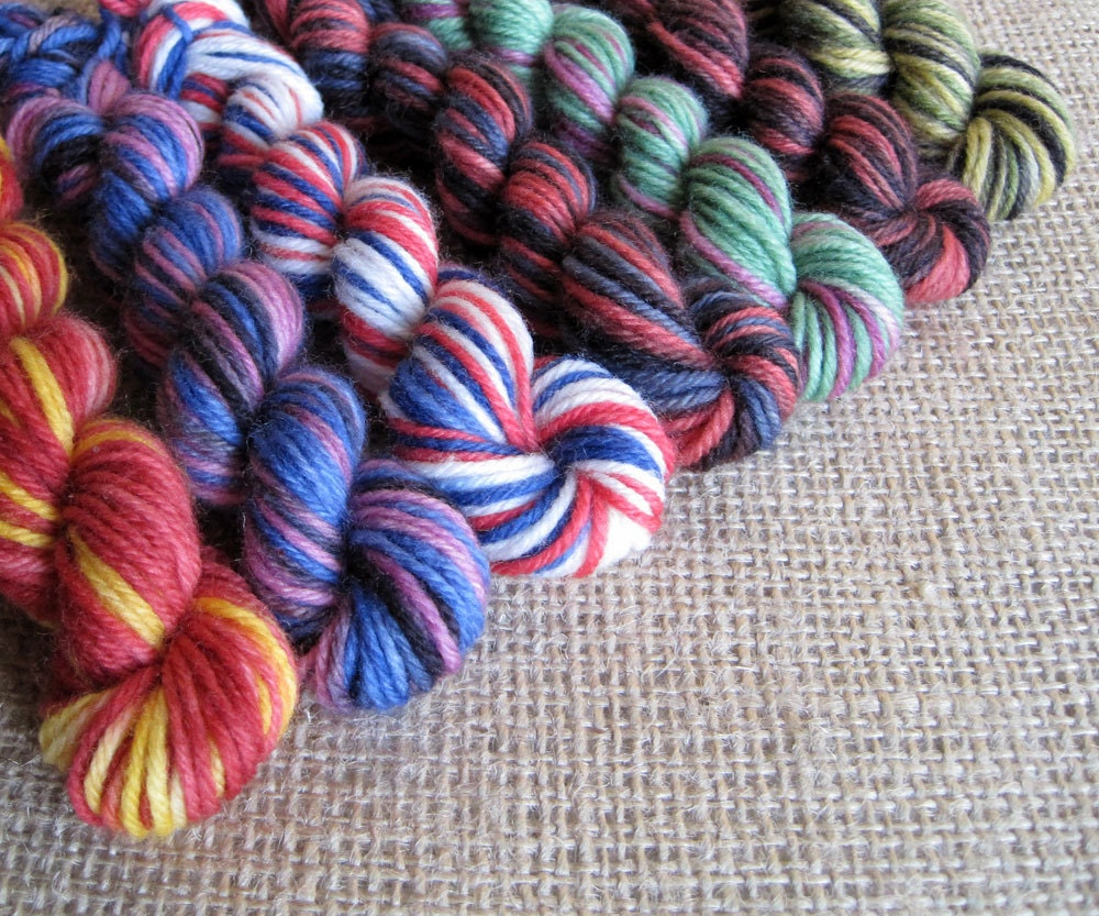 AVENGERS Mini Yarn Skein Bundle - Fingering Sock Weight - 30 yds each