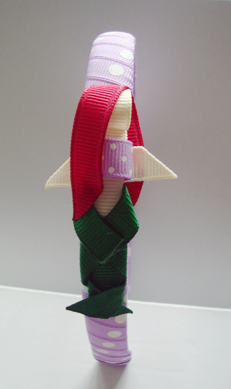 ribbon sculpture disney inspired princess clips or headband (price is for 2)