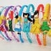 ribbon sculpture disney inspired princess clips or headband (price is for 2)