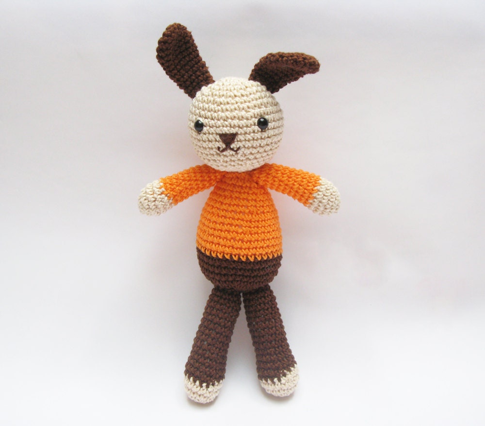 Amigurumi Easter Bunny Jacques Crochet Toy Made to Order Easter Gift for Kids