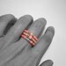 Coral Reef Set of Three Stacking Rings with Freshwater Pearls Coral Turquoise Gemstone and Sterling Silver Bead Fresh Modern Gift