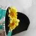 Yellow Orange Flower Claw Clips
