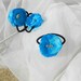 Blue Flower Rhinestone Ponytail Set