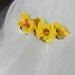 Yellow Pansey Claw Clips -small rhinestones