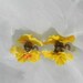 Yellow Pansey Claw Clips -small rhinestones
